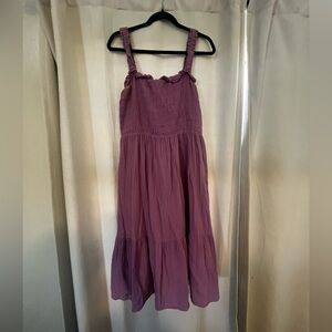 GAP Women’s Purple Tiered Sundress with Ruffle Straps